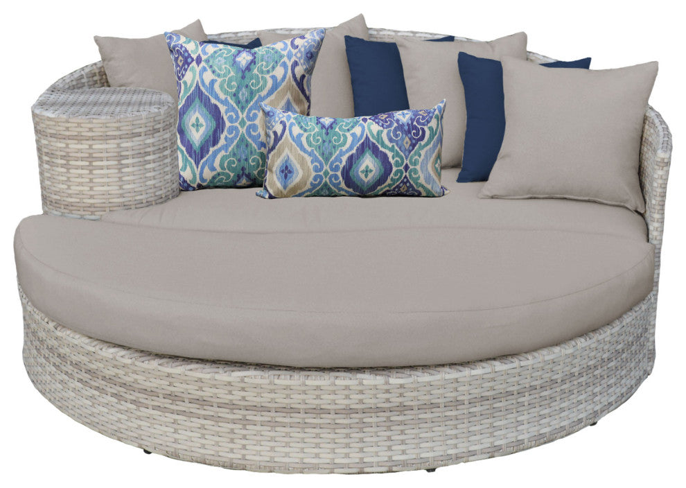 Fairmont Circular Sun Bed, Outdoor Wicker Patio Furniture