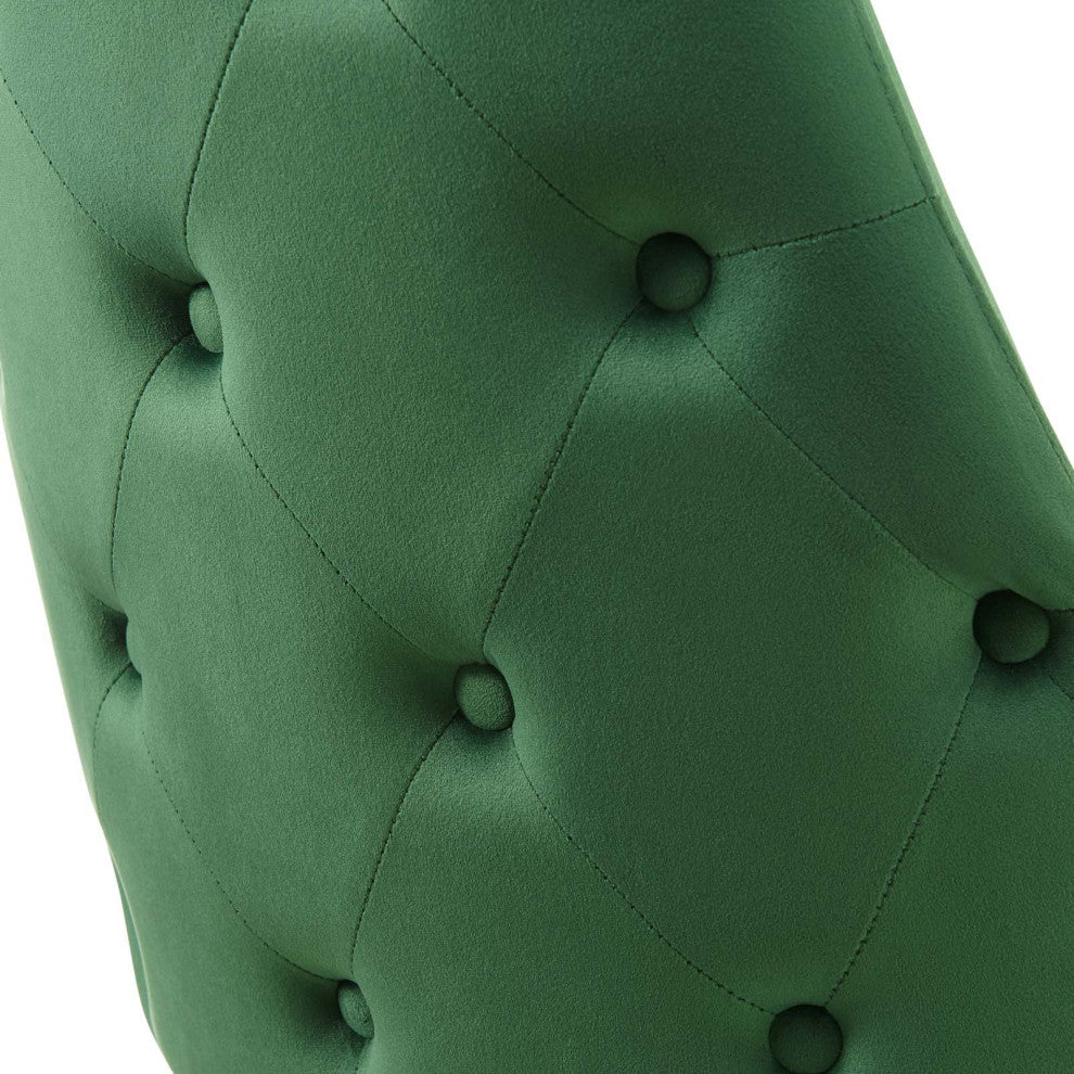 Adorn Dining Side Chair Performance Velvet Set of 2 Emerald
