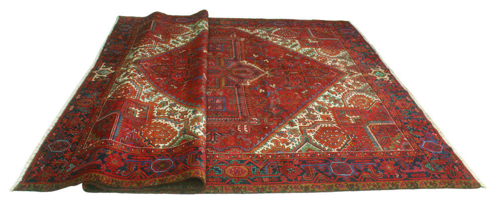Vintage Heriz Dudley Red/Charcoal Rug, 10'0x12'7