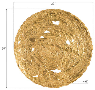 Molten Disc Wall Art, Gold Leaf, Large