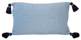 Ella Rectangle Pillow, Periwinkle and Natural