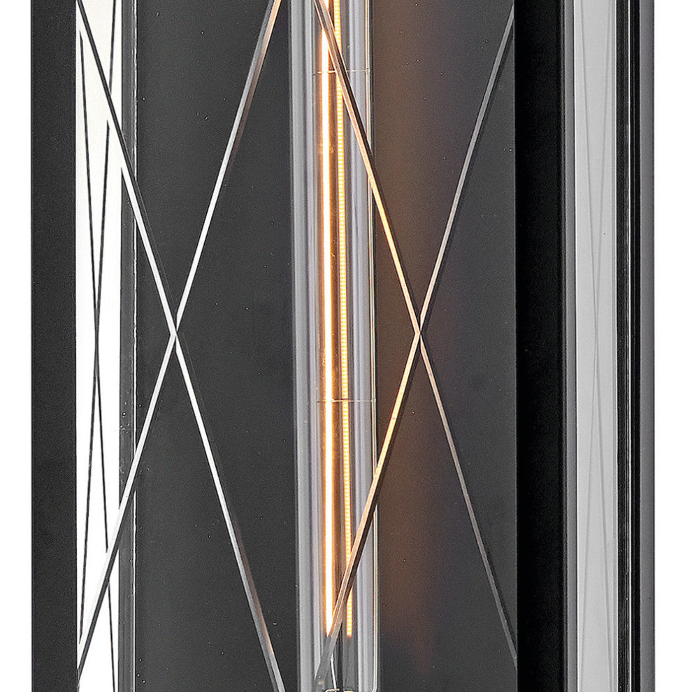 Hinkley Monte Large Wall Mount Lantern, Black