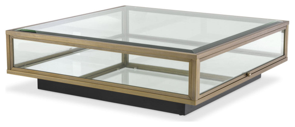 Square Glass Coffee Table, Eichholtz Ryan