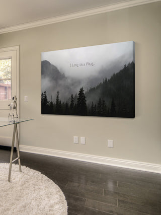 "I Love This Place Text" Painting Print on Wrapped Canvas