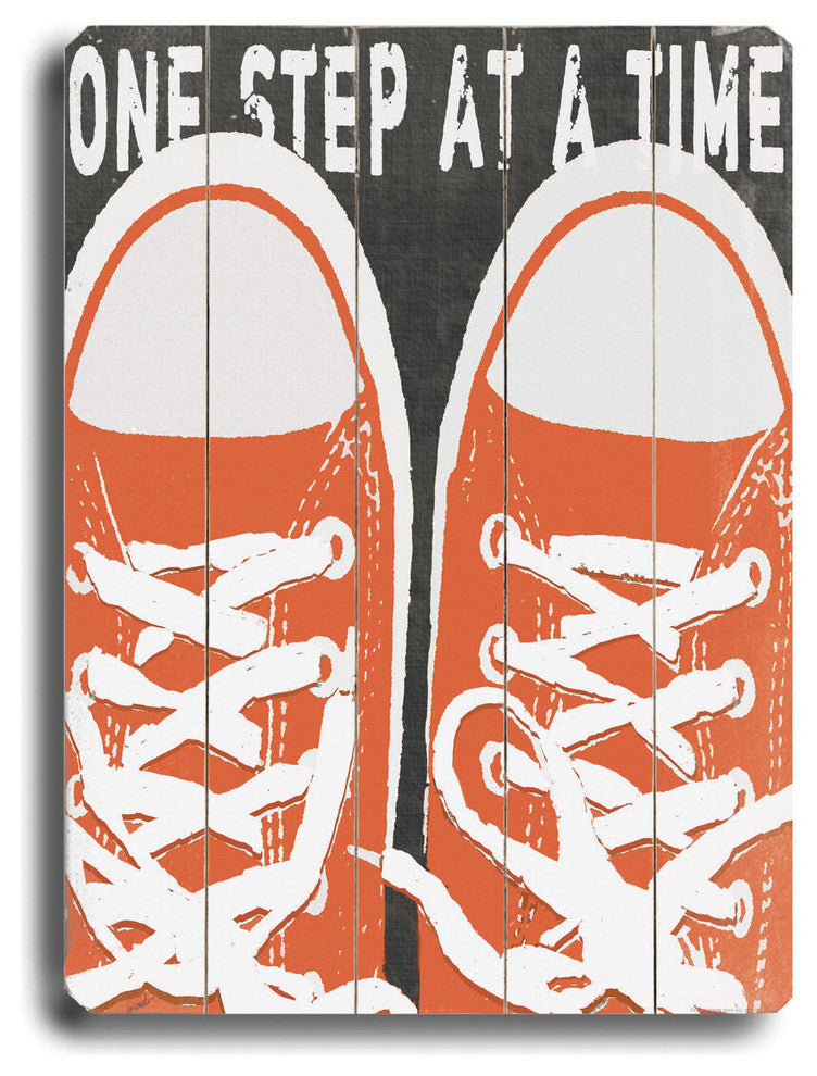 One Step at a Time Wooden Sign, 40x30