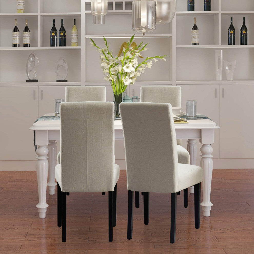 Rochefort Synthetic Leather Armless Set of 2-Pieces Dining Room Accent Chair, Ta