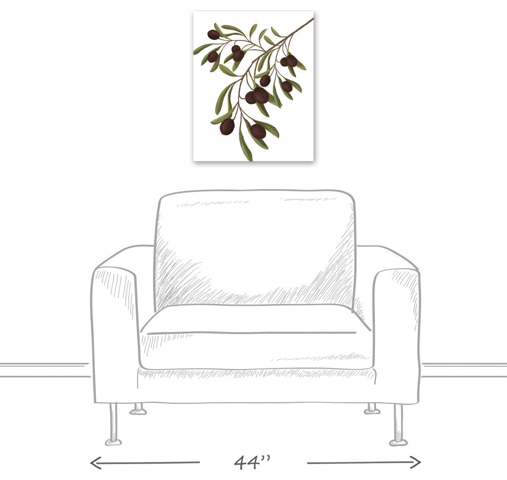Olive Branch Neutral 4 16x20 Canvas Wall Art