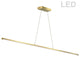 Array LED Horizontal Pendant 30W 48" Aged Brass White Acrylic Diffuser