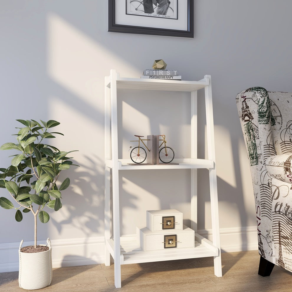 Dunnsville 3-Tier Ladder Shelf, White