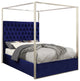 Porter Velvet Bed, Navy, King