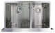 Transolid Diamond 36"x20" Double Bowl Farmhouse Kitchen Sink, Stainless