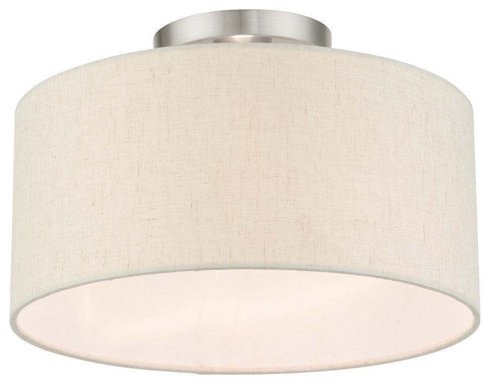 Brushed Nickel Casual, Transitional, Versatile, Minimal Semi Flush