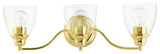 Polished Brass Transitional, Colonial, Vanity Sconce