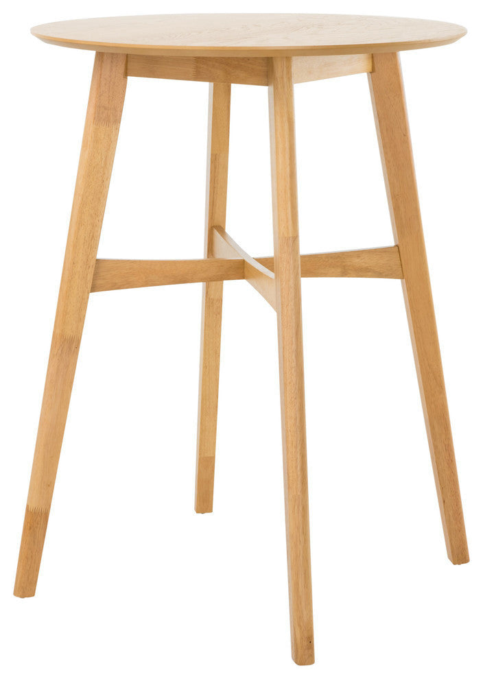 GDF Studio Madeline Natural Finish Wood Bar Dining Table, Oak