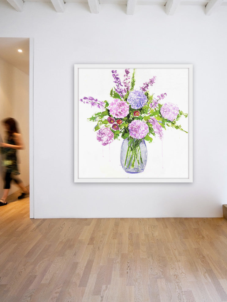 Marmont Hill, "Moon Blooms" by Julie Joy Framed Painting Print, 32x32