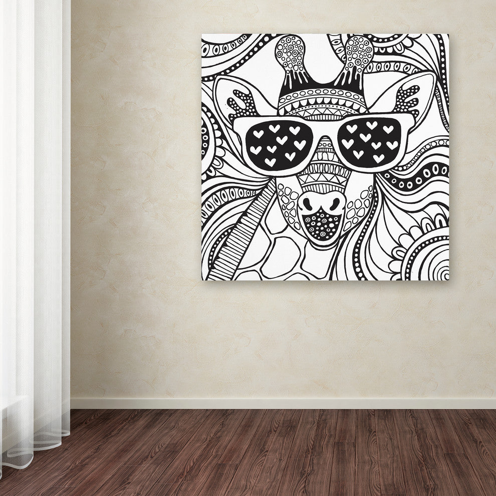 Hello Angel ''Cool Giraffe'' Canvas Art, 35x35