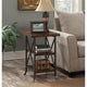 Convenience Concepts Brookline End Table in Dark Walnut Wood Finish