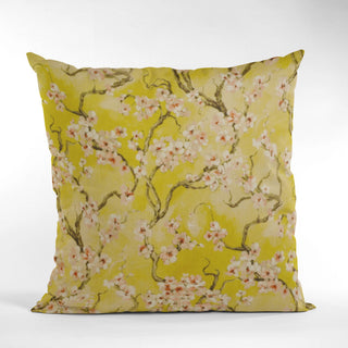 Curry Garden Cherry Blossoms Luxury Throw Pillow, Double sided 20"x26" Standard