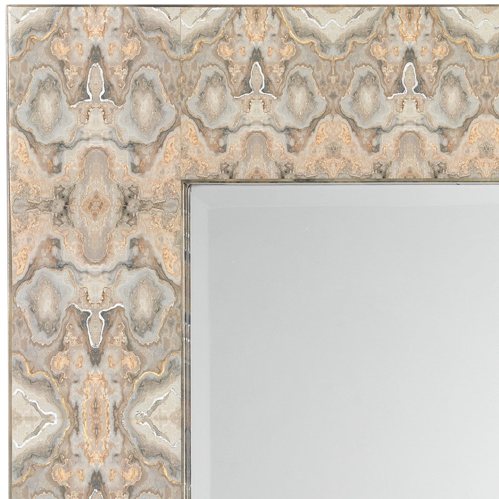 Rorschach Mirror, Gray and Cream Lacquer