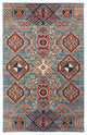 Weave & Wander Kezia Rug, River Blue/Red Orange, 12ft-10in x 15ft