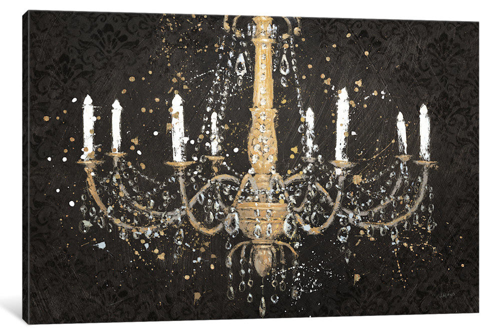 "Grand Chandelier Black I Gallery" by James Wiens, 40x26x1.5"