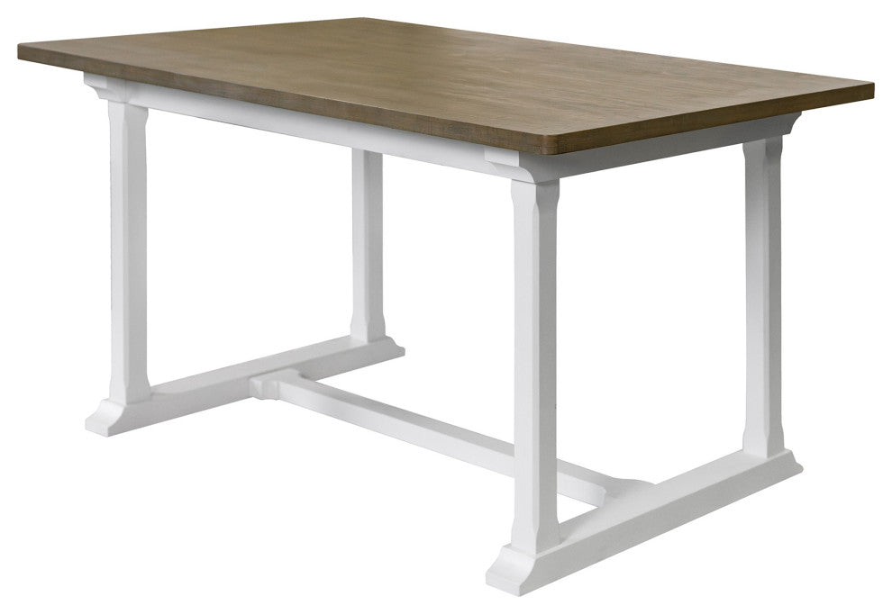 Modern Wood Counter Height Kitchen Dining Table, Brown