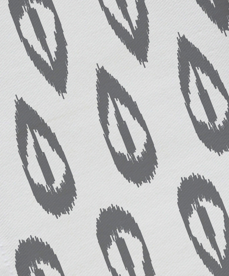 Ikat Tears, Geometric Print Napkin, Gray, Set of 4