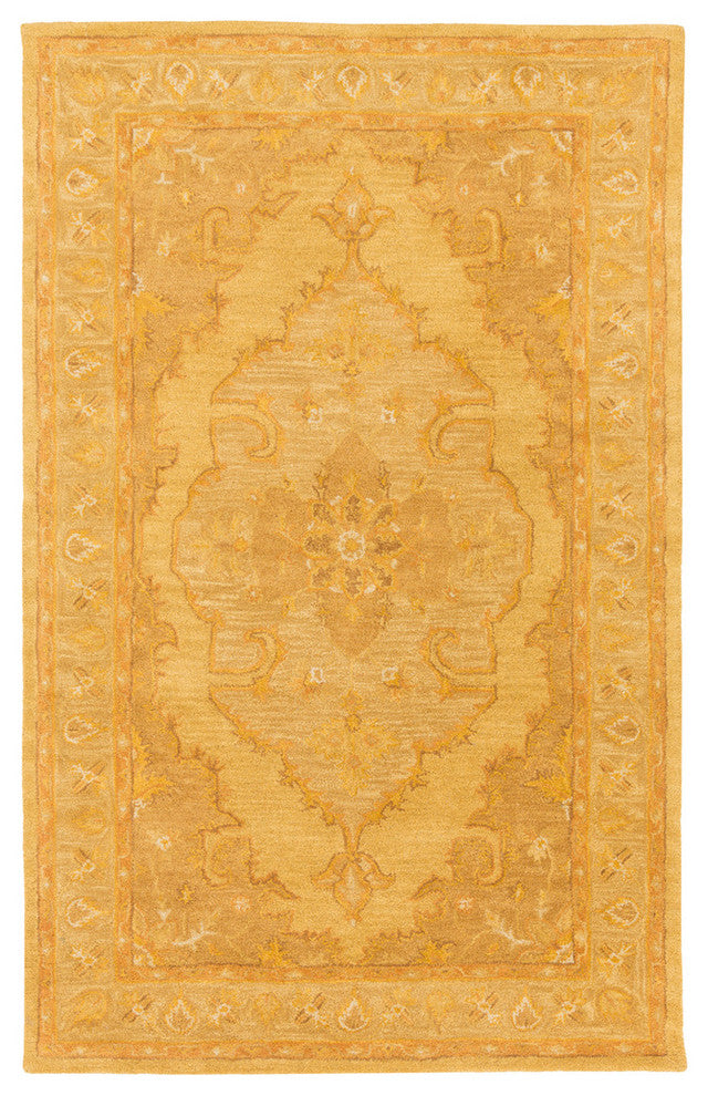 Middleton Updated Traditional Mustard, Tan Area Rug, 2'x3'