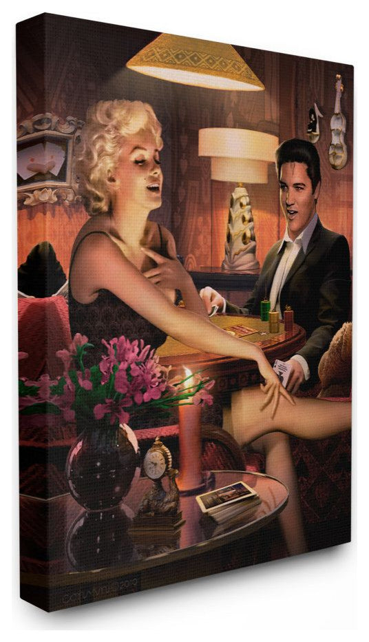 Stupell Industries Poker Game Vintage Hollywood Movie Star, 24 x 30