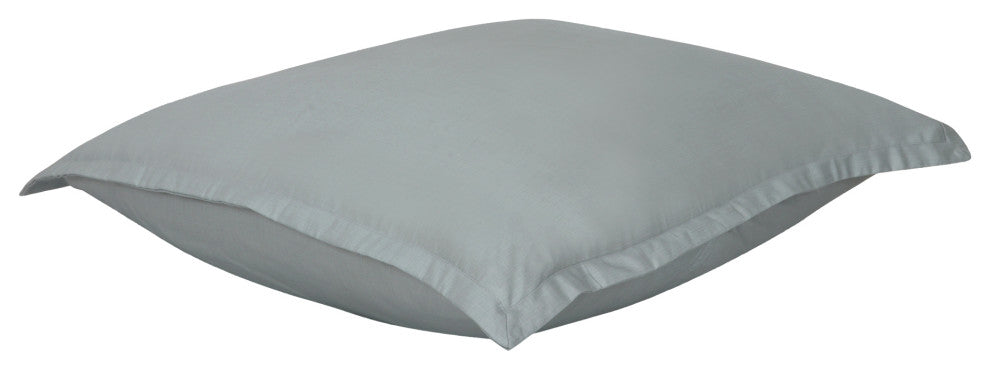 Delara 100% Organic Cotton 2 Inch Flange Euro Sham Set of 2, 26"X26", Green