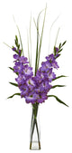 Nearly Natural Gladiola Artificial Arrangement Purple