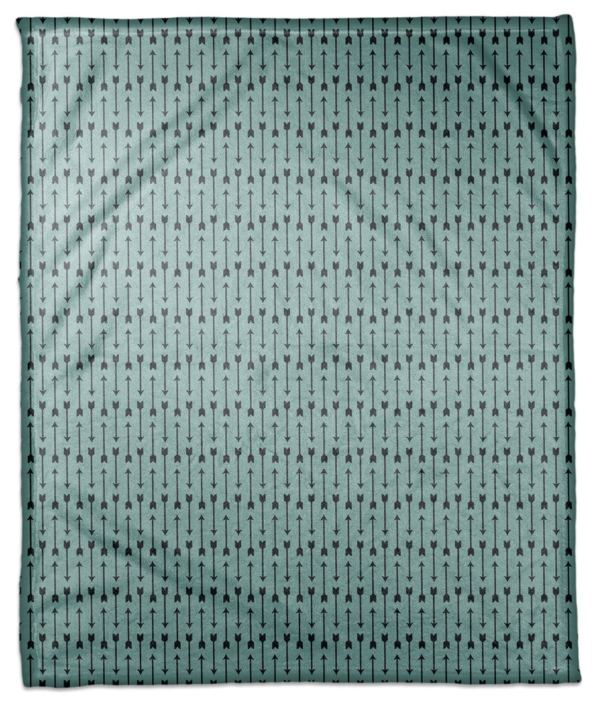 Blue Arrows Pattern Fleece Blanket