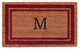 Burgundy Border 18"x30" Monogram Doormat, Letter M