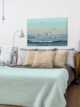"Flying Birds" Painting Print on Wrapped Canvas, 45"x30"