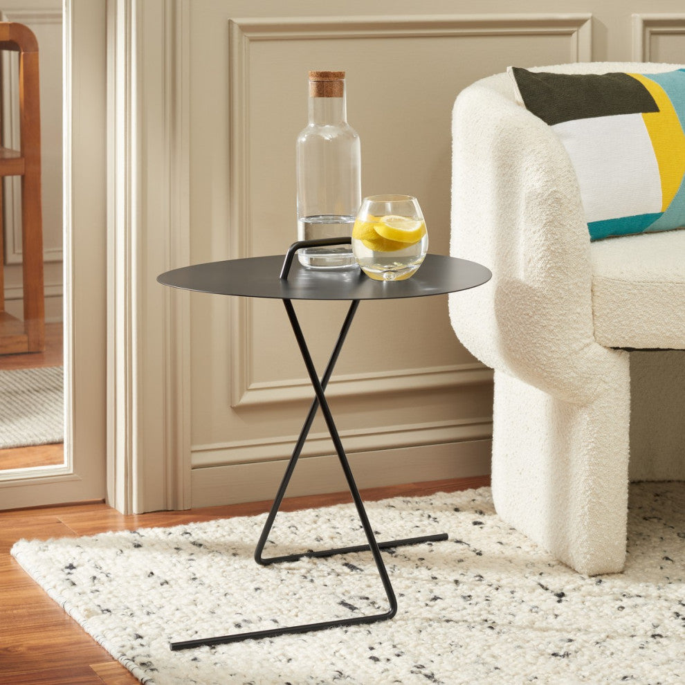 Safavieh Eugenia Side Table, Matte Black