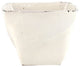 Scavo Bianco, Square Jardiniere Planter With Wave Design