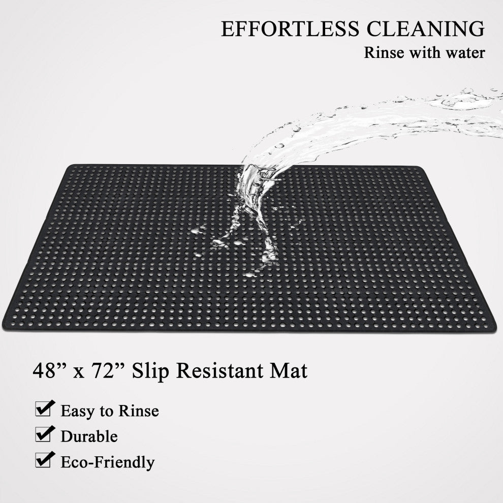 A1HC Checkered Holes Multi-Utility Commercial Large Scrapper Doormat 48"x72"