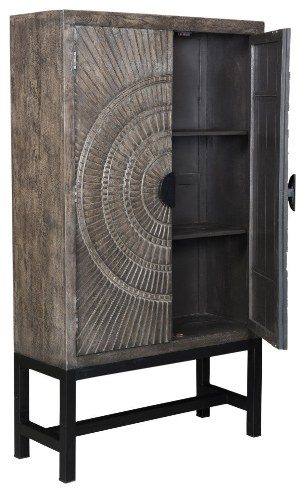 Kingsley Carved 2-Door Cabinet