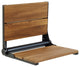 Life Line Series, Contour Shower Seats, Walnut, 26", Matte Black