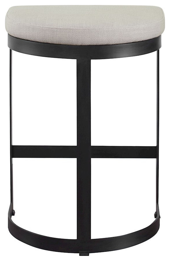Uttermost Ivanna Black Iron Counter Stool, 23591