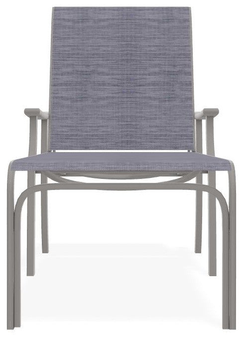 St. Catherine Sling 4-Position Outdoor Chaise Lounge, Brooks/Warm Gray
