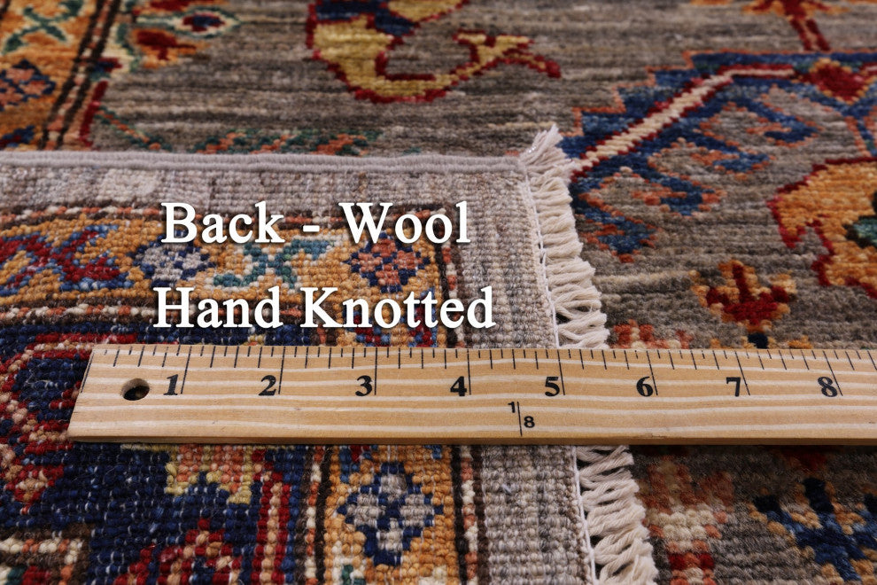 9' 10" X 13' 9" Handmade Super Kazak Wool Rug Q9780