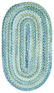Capel Ocracoke Light Blue 0425_425 Braided Rugs - 3' X 5' Oval