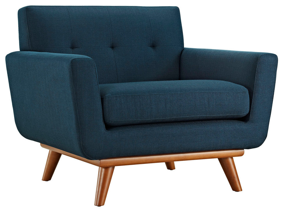Engage Upholstered Fabric Armchair - Azure