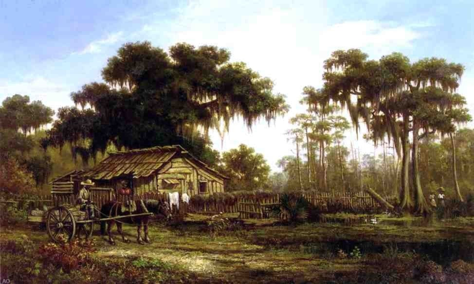 William Henry Buck View of Louisiana, 18"x27" Wall Decal