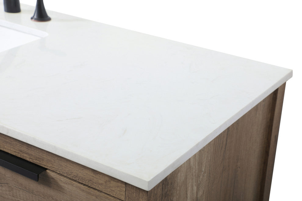 Louie 60" SIngle Bathroom Vanity, Natural Oak