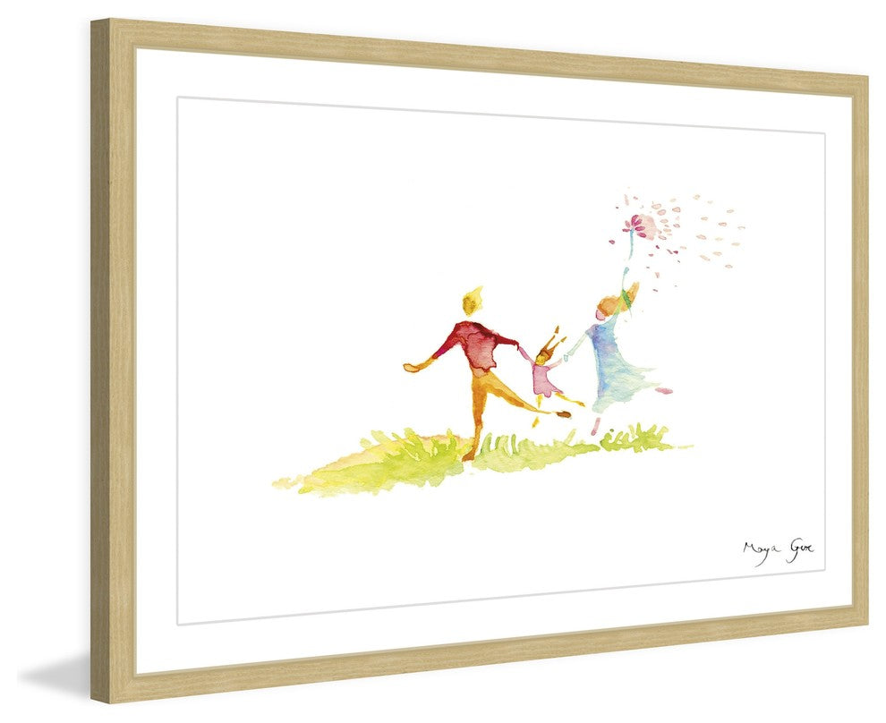 Marmont Hill, "Family Play" by Maya Gur Framed Painting Print, 36x24