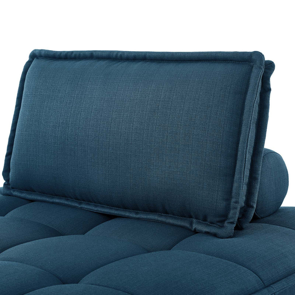 Modular Deep Tufted Sectional Sofa Set, Azure Navy Blue, Modern, Lounge