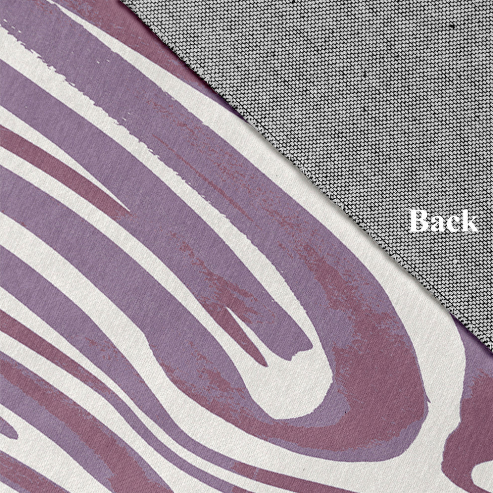 Dazzling Zebra Rug, Purple, 5'' Round