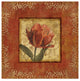 Lisa Audit ''Red and Gold Flower I'' Canvas Art, 24"x24"
